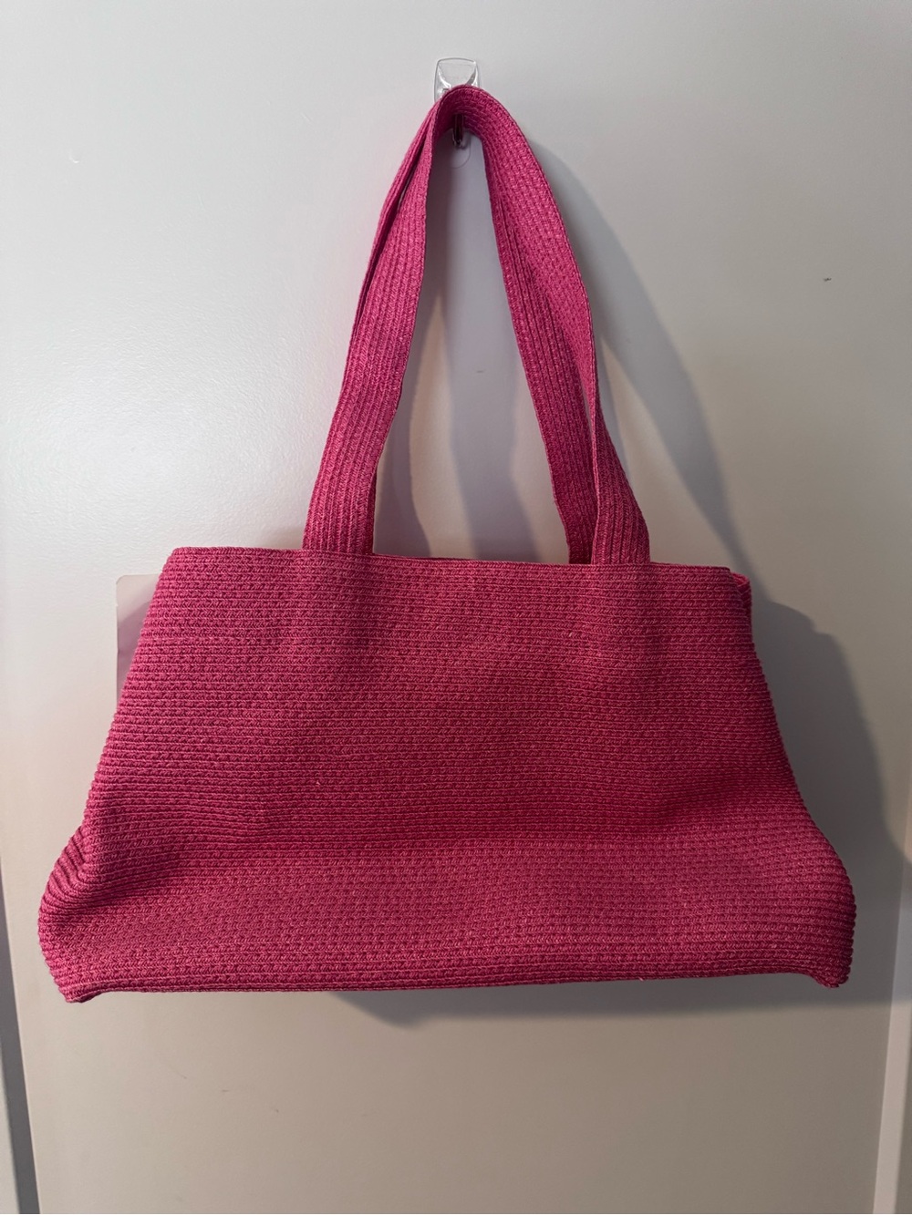 Cappelli Straworld Hot Pink Woven Shoulder Bag